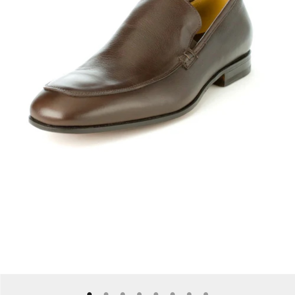 Mens Varda Brown leather loafers size 11 with a classic style. Italian leather - Picture 4 of 11